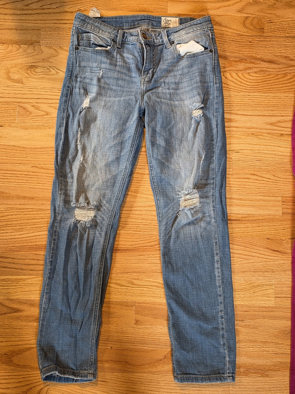 Cosmic Blue Distressed Light Blue Women's Jeans 30